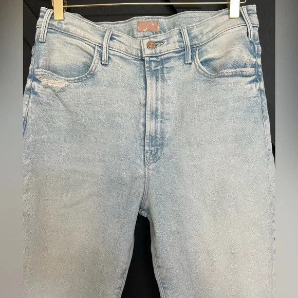 MOTHER The Hustler Ankle Fray in Smooth Sailing, Size 32